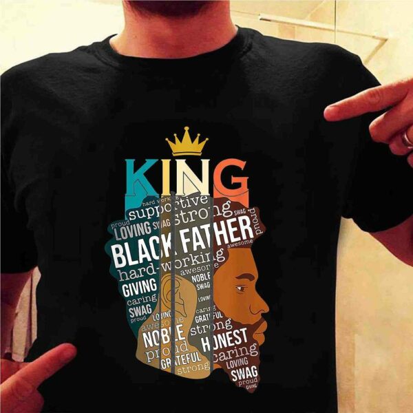Black Father Dad Husband T Shirt For Fathers Day Gift