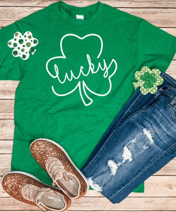 Lucky Shamrock St. Patrick’s Day T-Shirt – Antique Irish Green