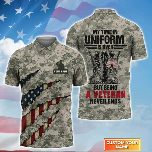 Military Shirt For Veteran Personalized Veteran Polo Shirt