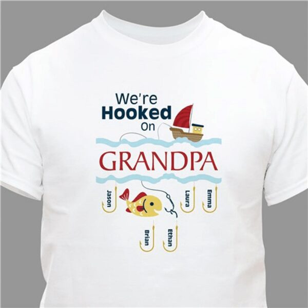 Personalized “Hooked On Grandpa” T-Shirt