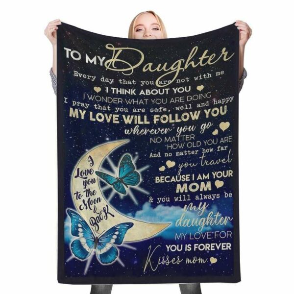 To My Daughter Fleece Throw Blanket